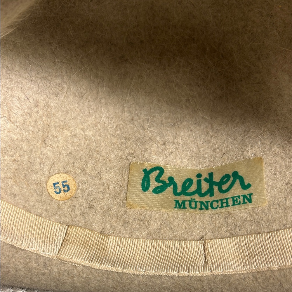 Vintage Breiter wool hat with 55 sticker - Picture 4 of 9